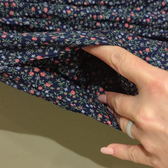 Jessica's Gunnies Prairie Vintage Midi Skirt Floral Pockets Lace Corset Y2K - Picture 5 of 13